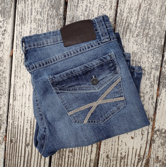 tk axel mfg co men's jeans in blue - Picture 1 of 7